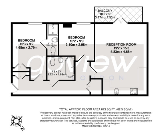 Dominion House Two bedrooms floorplan